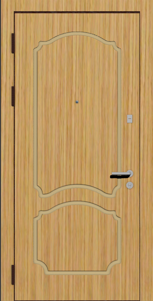 Стальная дверь с дверной накладкой МДФ Шпон G3 дуб натуральный